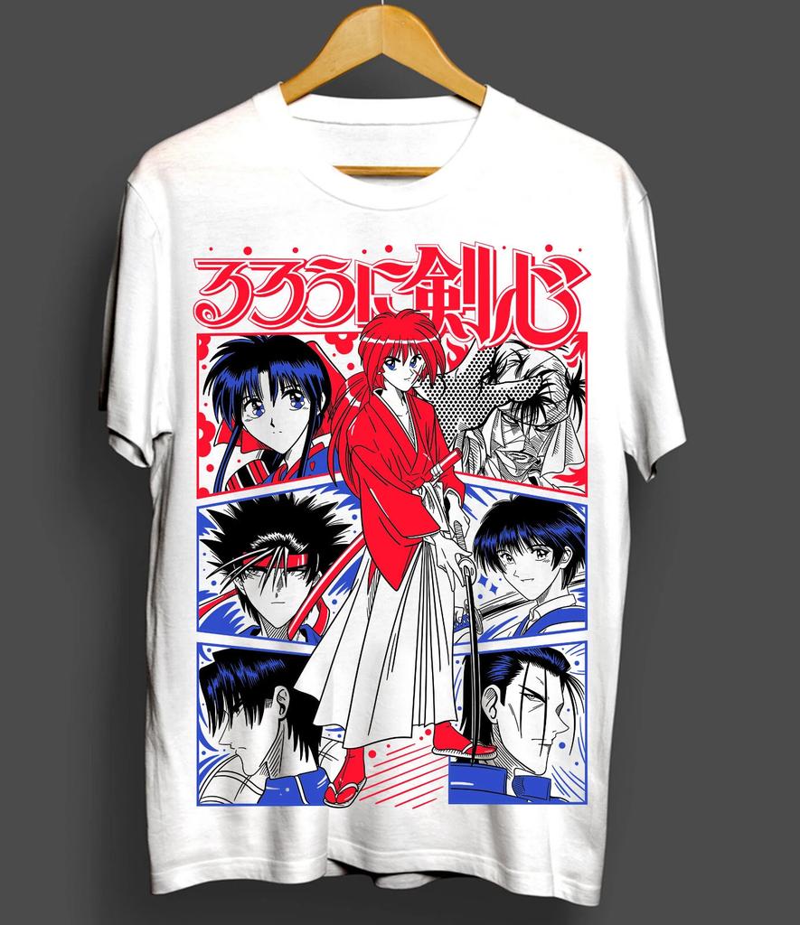 Rurouni Kenshin TShirt Samurai X Himura Anime Unisexga Sagara Yuki Tshirt White