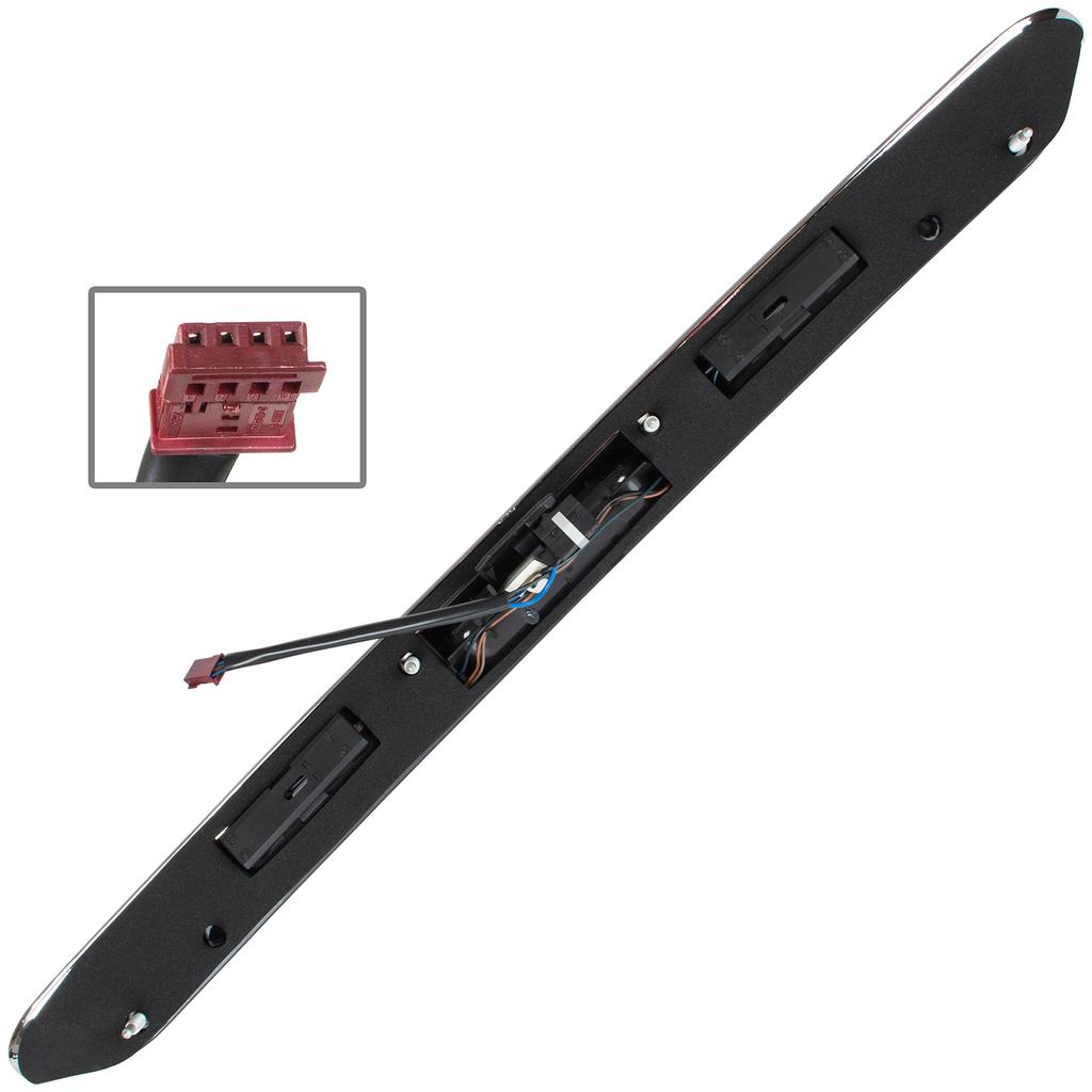 BMW 5 E39 97-04 KOMBI license plate light cover with tailgate opening microswitch CHROME