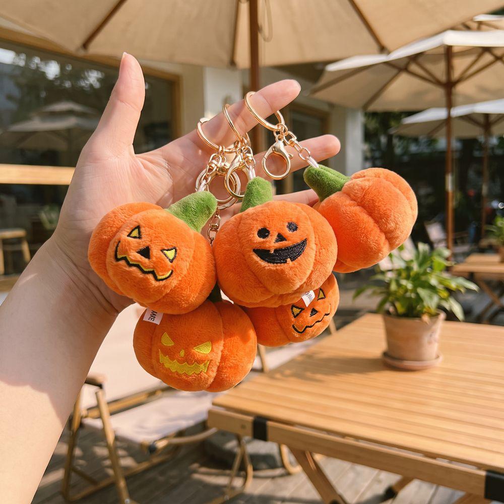 Host Pumpkin Plush Keychain Hanging Plush Doll Keychain Creative Backpack Charm Women
