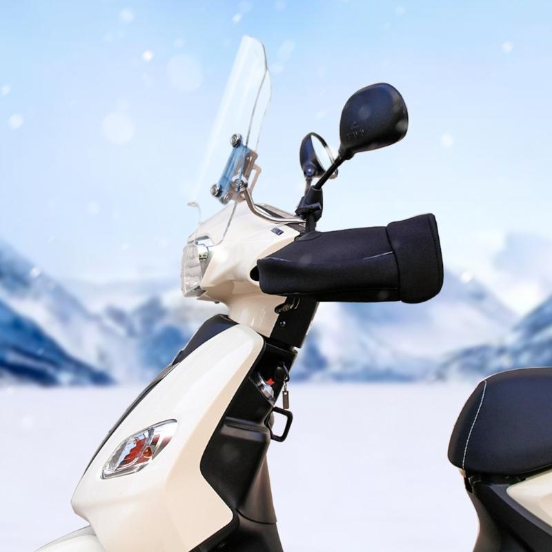 Universal Fit Motorcycle Handlebar Covers with Enhanced Wind Protection & Soft Inner Lining Waterproof Motorcycle Mitten