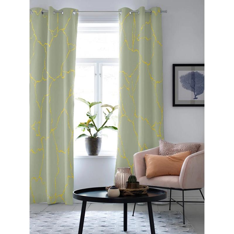 Šalvějově zelená texturovaná geometrické linie okenní závěsy pro obývací pokoj ložnici závěs moderní kuchyňské žaluzie závěsy