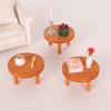 Miniature Wooden Mini Stool Doll House Furniture with Edges Realistic Design for Micro Scene Decoration and Playroom Accessories