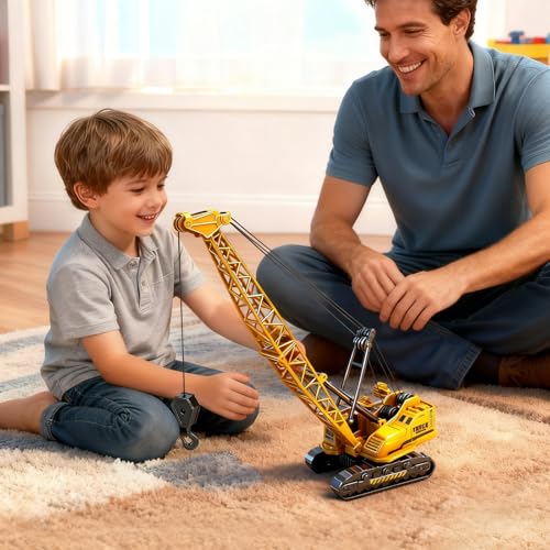 Crane Truck Toy, Working Vehicle, Engine Crane, Construction Vehicle Play Set, Construction Vehicle, Miniature Car, Car Toy, Heavy-Duty Work Vehicle,