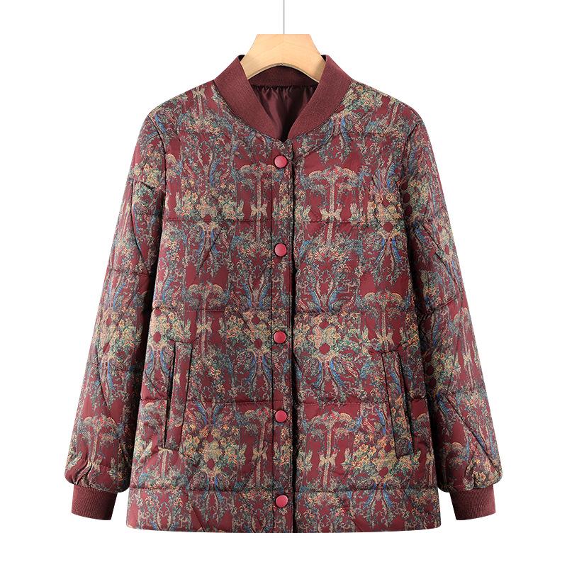 Women's Lightweight Warm Padded Jacket - Ideal for Middle-Aged and Elderly - Close-Fitting Inner Lining for Mothers and Grandmas