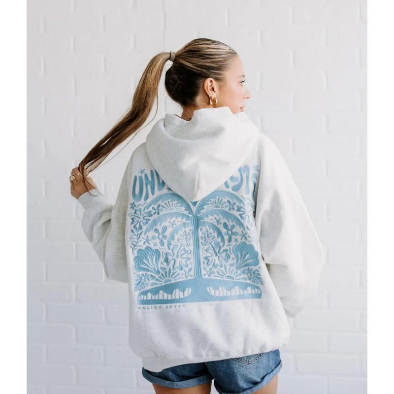 Womens Hoodie Hawaii Hibiscus Butterfly Print 3D Graphic Sweatshirt