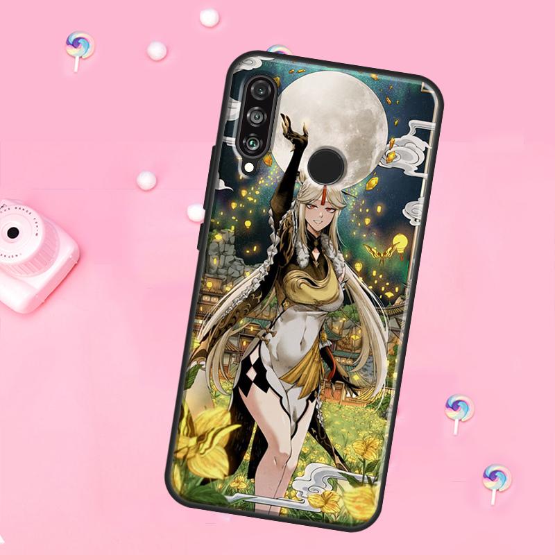 Genshin Impact NingGuang For Huawei Nova 12s 12i 8i 11i 9 10 SE Y60 Y70 Y90 Y72 Y73 Y61 Y91 P60 Pro P30 P40 Lite Case