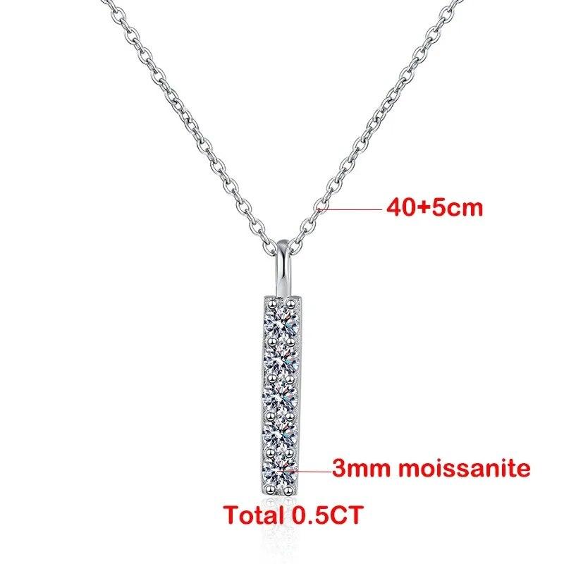 

TFGLBU 0,5CTTW сертифицированный кулон из муассанита превосходной огранки для женщин ожерелье из стерлингового серебра S925 элегантные блестящие ювелирные изделия с бриллиантами