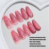 Almond Press On Nail Glossy Fake Nail Stick On Nail In 15 Sizes,30Pcs French Nail Tips for DIY Nail Art Decorations
