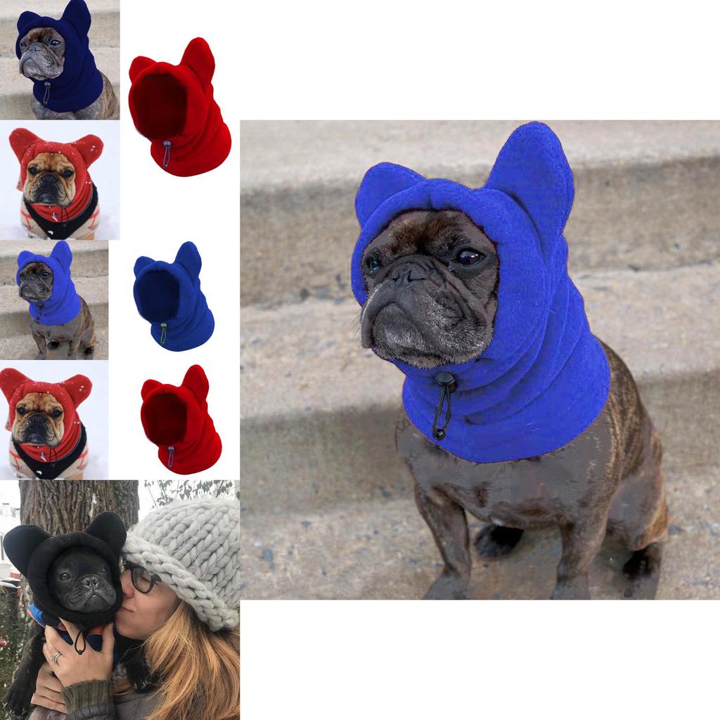Cute Plush Solid Color Pet Hat For Dogs Versatile Fleece Hooded Accessory For Every Occasion