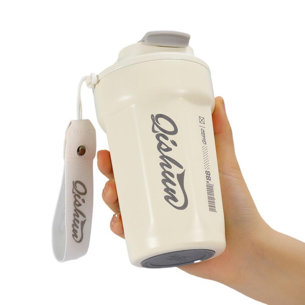 316 stainless steel coffee cup will carry the rope, easy cup, simple outdoor car double-layer thermos cup