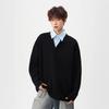 Fake Two-piece Sweater Men's and Women's Autumn Loose Shirt Collar Long-sleeved T-shirt Design Versatile Jacket