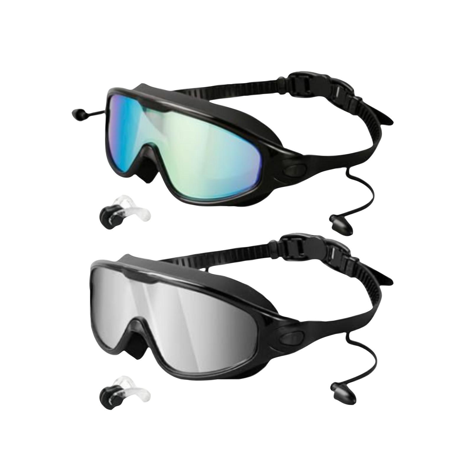 

Очки для плавания 2 шт., Широкий обзор Анти-туман&УФ Очки для плавания для взрослых, Не протекающие очки для плавания для мужчин и женщин One Size