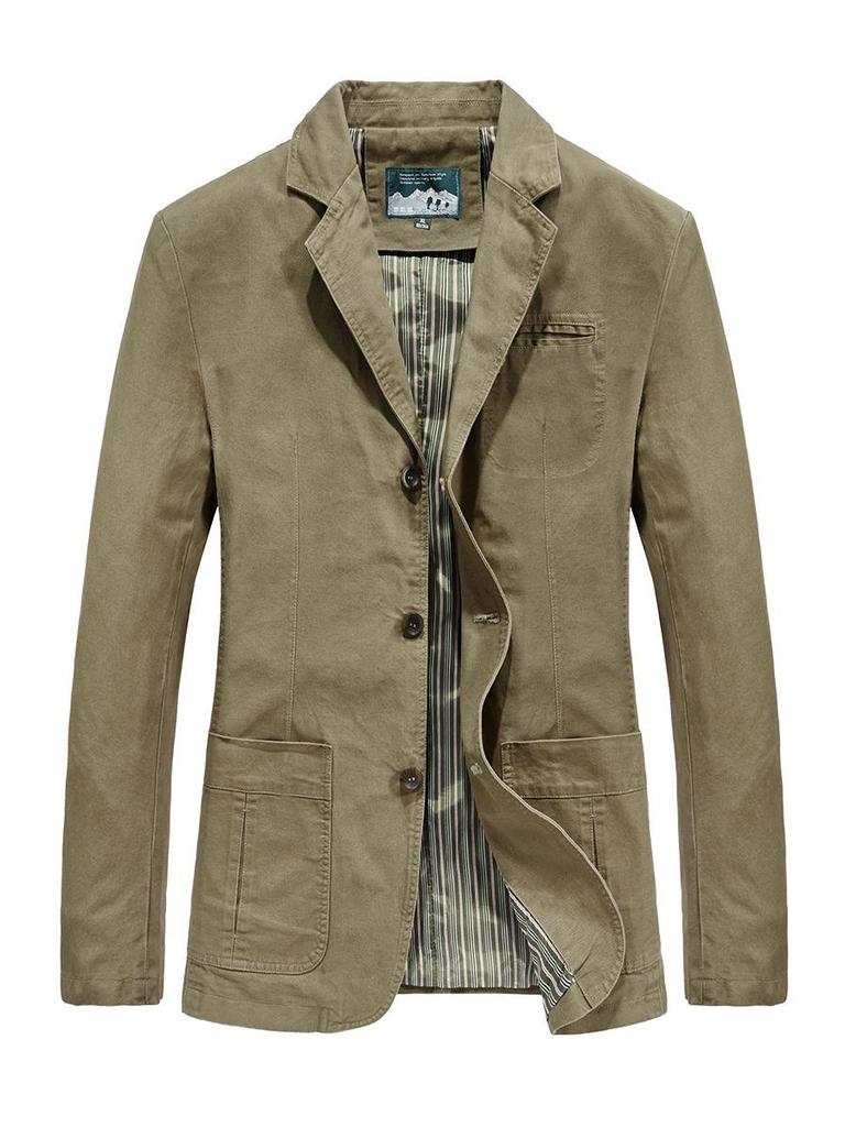 Men's Plus Size Autumn Cotton Outdoor Business Casual Jacket