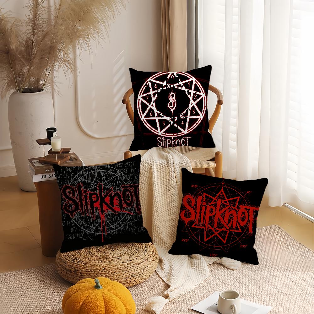 Rock Band S-Slipknot Pillow Case Office Cushions Suitable For Sofa Car Bedroom Decorative Cushion Cover