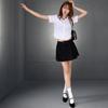 New ArrivalS Open Run Women S Pleated Mini Skirt Button deSign