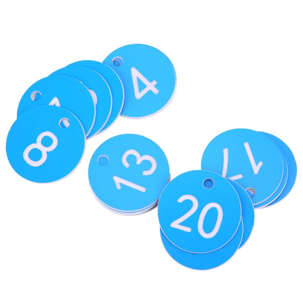 20Pcs ABS Farm Livestock Tags Round Shape Hanging Identification Tags Animal Tracking