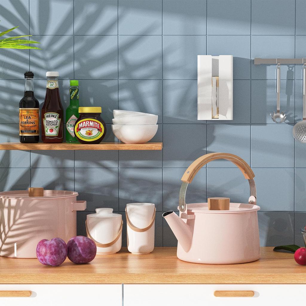 UMJCWELL Kitchen Paper Tissue Magnetic Paper Wall Can Be Cut with One Wet Washbasin Holder, Magnet, Case, Holder, Hanging, Hand, Tissue, Kitchen,