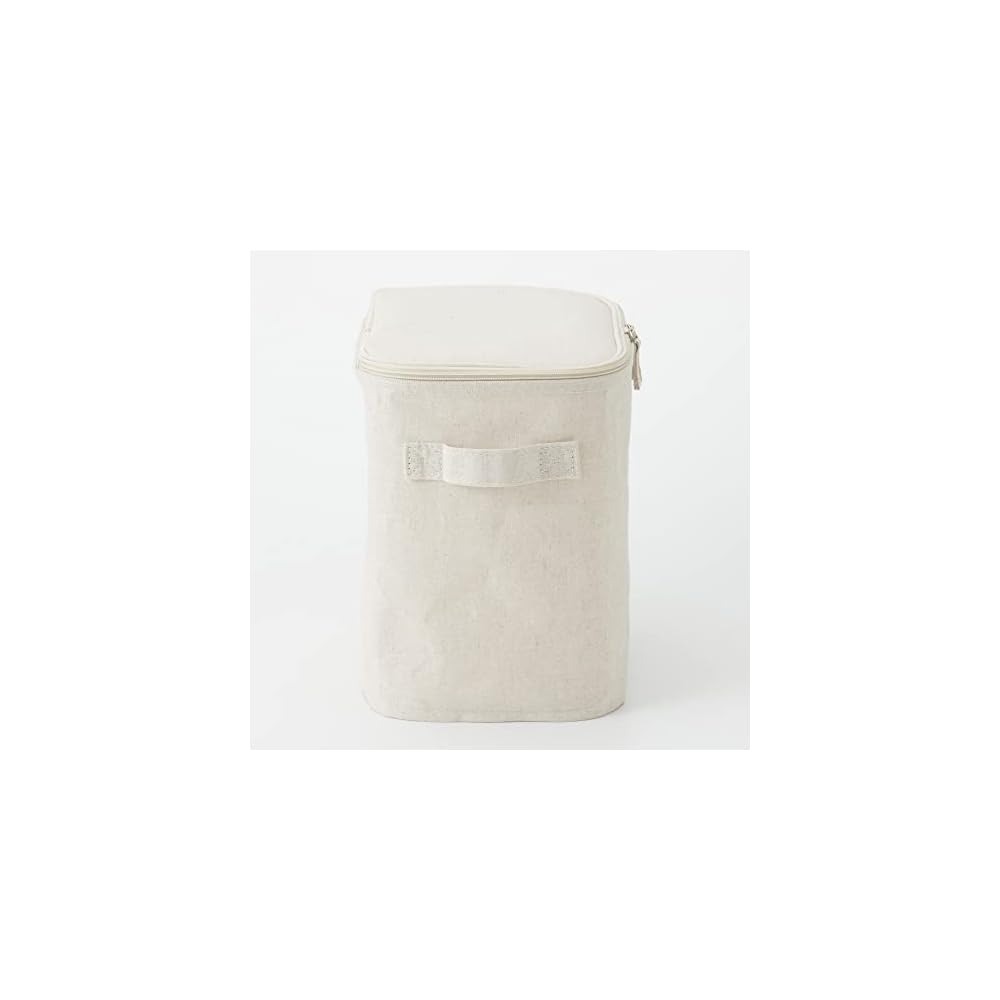 MUJI Soft Box, Medium, 185cm (W) X 26cm (D) X 26cm (H), Polyester Linen, Rectangular, with Lid,