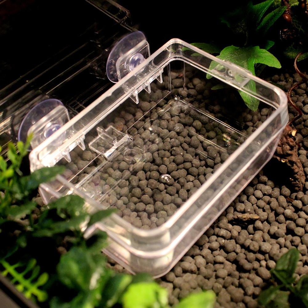 Transparent Worm Feeding Basin ABS Reptile Food Bowl Convenient Anti Escape Feeder Lizard