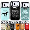 Keep Calm and Ride On Love Horse Phone Case for iPhone 17 16 15 14 13 Pro Max Back Cover for 12 11 Pro Coque