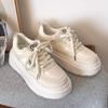Fashion retro versatile heightening platform white shoes board shoes women's 2025 new spring and autumn light casual sports shoes