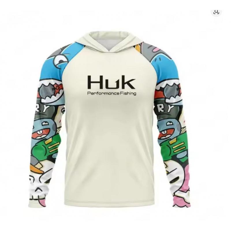 HUK Men's Performance Fishing Hoodie UV Protection Breathable Long Sleeve Shirt