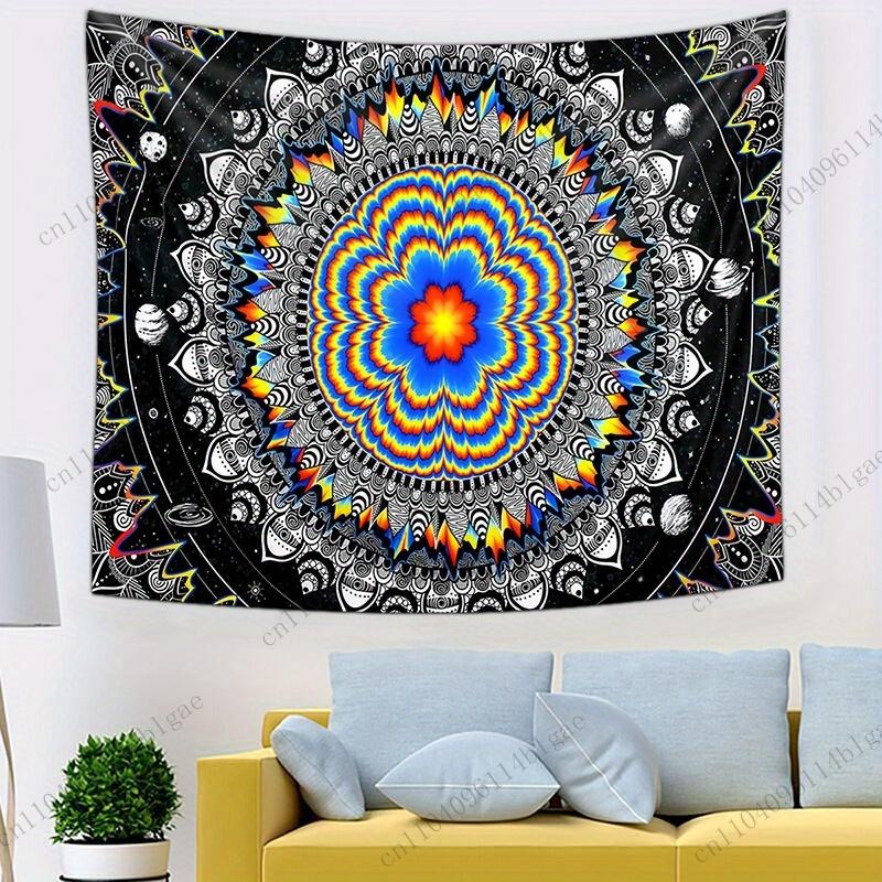 Golden Mandala Tapestry  Excellent Home Decoration Bedroom Dorm Wall Hanging Background Cloth Festival Gift