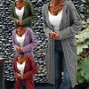 2025 Women's European & American Autumn/Winter Long Cable Knit Cardigan Sweater