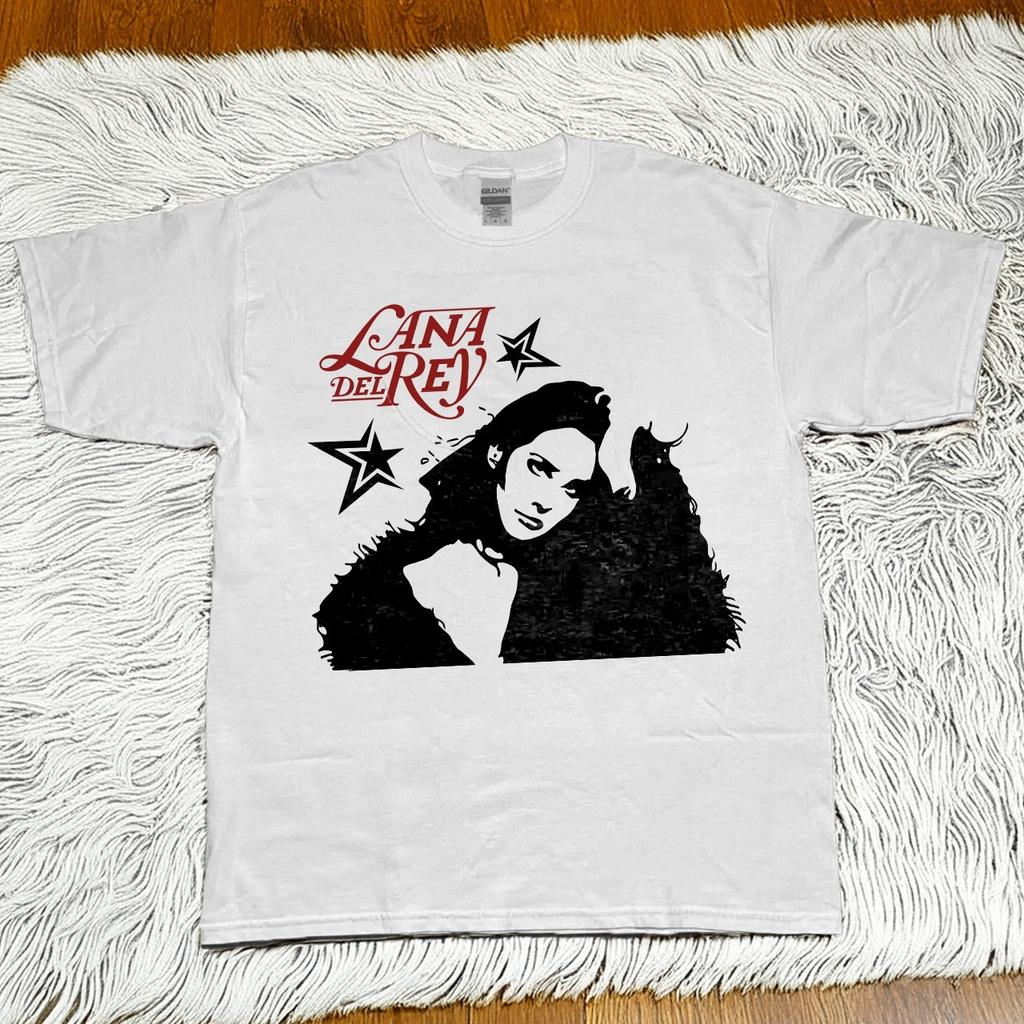 Lana Del Rey Star T-shirt, Black Cotton T-shirt, Size S To 5XL