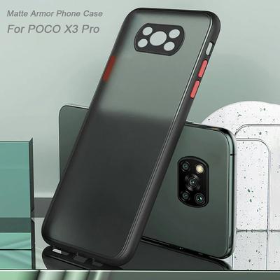 Matowe Pancerne Wstrząsoodporne etui na telefon POCO X3 X4 GT X5 Pro M3 M4 F3 F5 Pro 4G 5G Kolorowy Przezroczysty Tył Pełna Ochrona