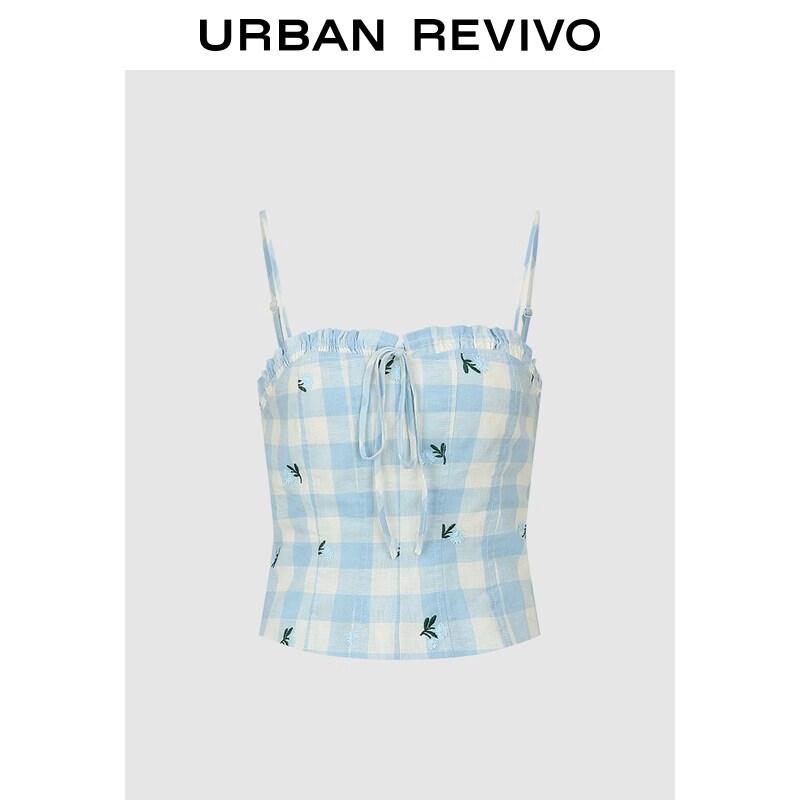 UR Women s 3D Floral Gingham Camisole S