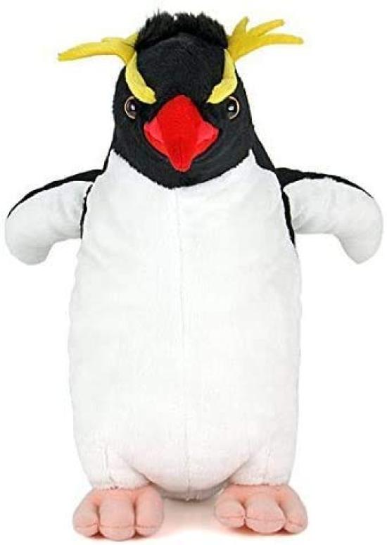 Calorata Rockhopper Penguin Plush Toy Realistic Penguin Animal Toy Doll Gift Present Birthday Christmas Present (Standing, Parent/Soft Touch) (Twice