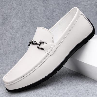 Sapatos Sociais Masculinos de Couro Genuíno Versátil Casual Mocassins Masculinos Feitos à Mão Mocassins Italianos Respiráveis Slip on Calçado Masculino para Barco