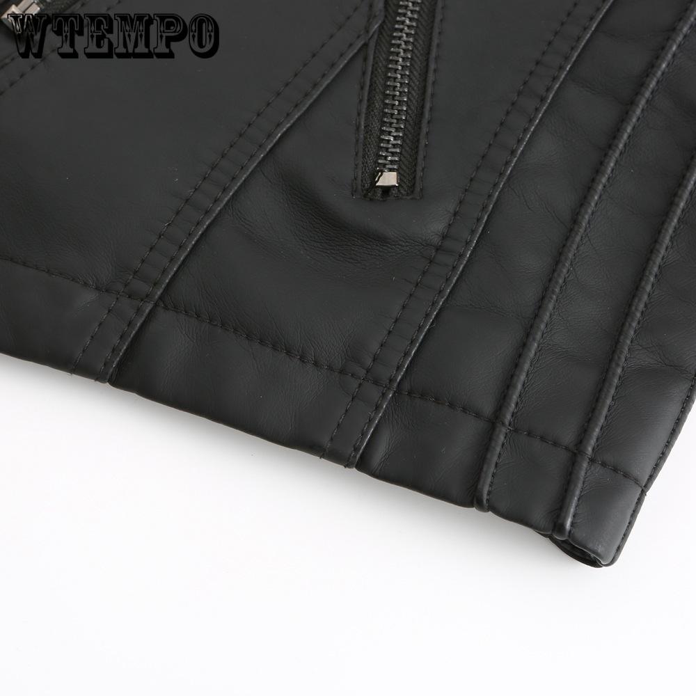 Spring and Autumn Women's Leather Jacket Short Jacket Slim Thin Section Leather Jacket Ms. Biker Clothing