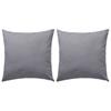 Outdoor Cushion - vidaXL - 45 X 45 Cm - Grey - 2 Pieces - Water and UV Resistant