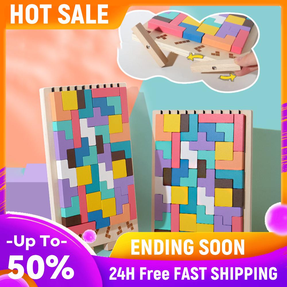 

Wooden Russian Blocks Puzzle Brain Teaser Toys 3D Russian Building Toy for 3 4 5 6 7 8 9 10 Year Old Boys Girls Kids China Mainland