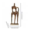 Abstract Sculpture with Stone Base Luxury Intertwined Figure Statue Sleek