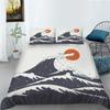 Ensemble de housse de couette, décor de chambre à coucher, taie d'oreiller, dessin animé lever du soleil, ensembles de literie, vêtements de literie