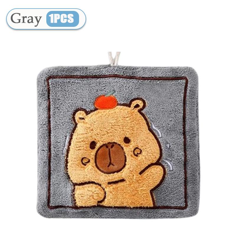 

1-20 шт. Полотенце для рук Capybara, впитывающее толстое полотенце для ванной комнаты, носовой платок для мытья рук, кухонная ткань