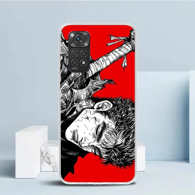

G-Guts B-Berserks Anime Soft Cover for Xiaomi Redmi Note 15 14 13 12 Pro Plus Phone Case 14S 11S 11T 11E 10S 10 4G Pattern Shell Samsung S24 FE