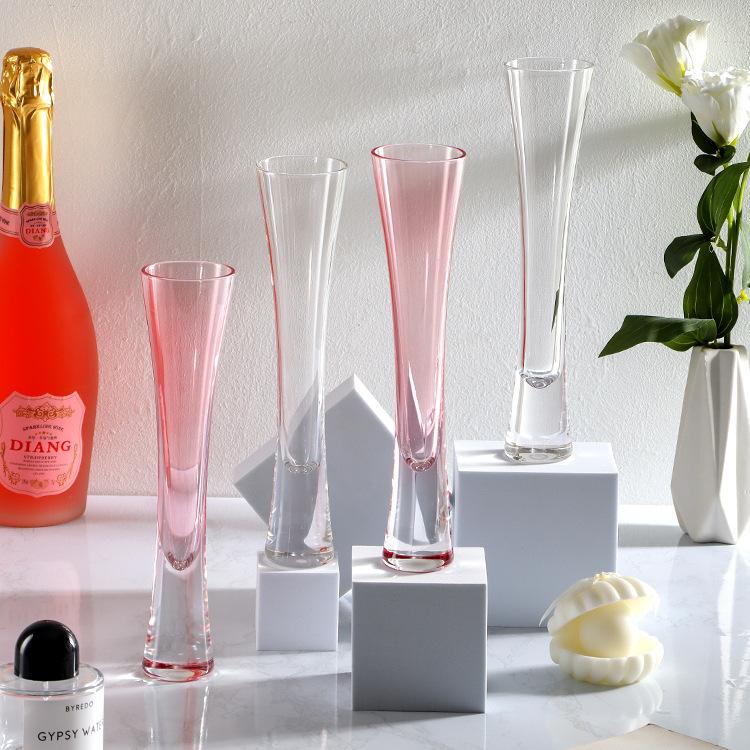 Kreativ Timglas Champagneglas Set Eleganta Kristallglasvaror för Gåvor Jubileum Romantisk Middag Lyxiga Barartiklar