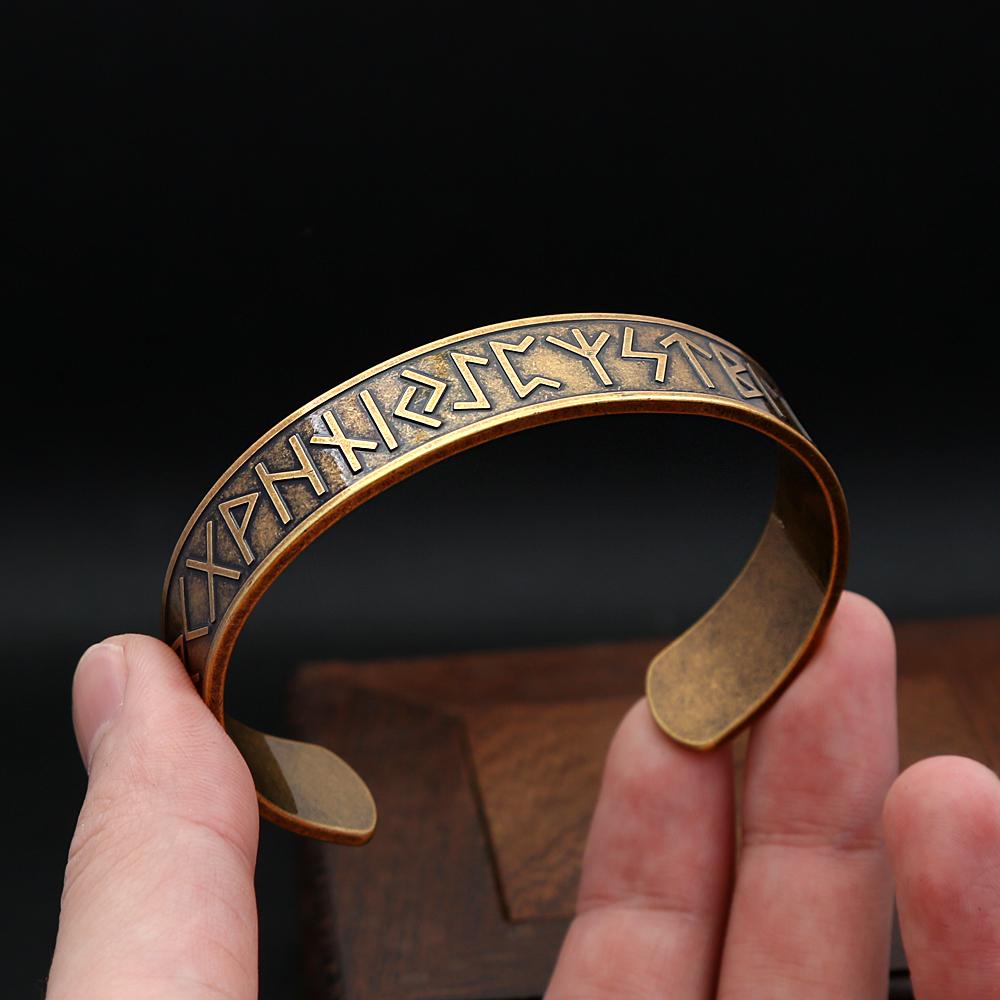 Punk-Wikinger-Runenarmbänder für Herren, Edelstahl, nordisches Amulettarmband, Vintage-Biker-Schmuck, Geschenkidee, Dropshipping