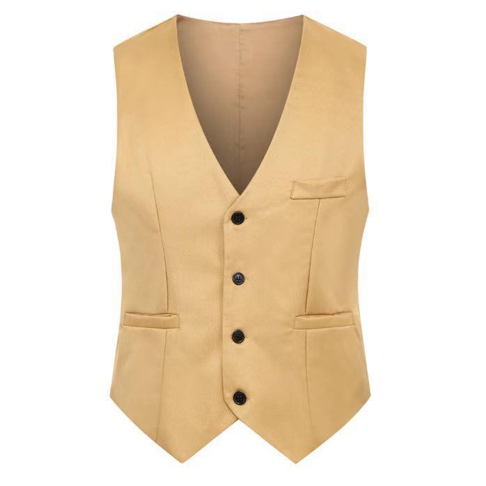 Gilet de costume pour homme coupe slim style coréen - Nouveau design sans repassage