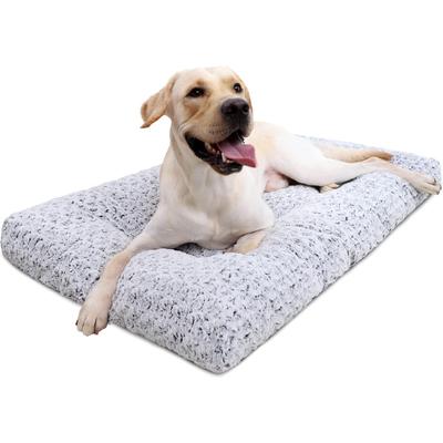 Washable Dog Bed Deluxe Plush Dog Crate Beds Fulffy Comfy Kennel Pad Anti-Slip Pet Sleeping Mat for Large, Jumbo, Medium