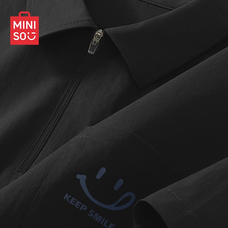 

MINISO Men s Half-Zip Polo Shirt 3XL
