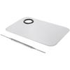 A04V Professional Makeup Palette Tray Mixed Make Up Stainless Steel Liquid Foundation Palette Watercolor Art Makeup Tools