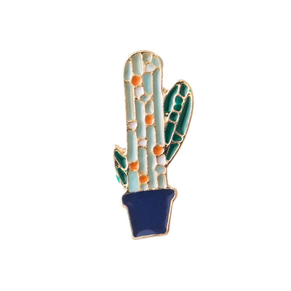 Cute Cactus Plant Pin Enamel Brooch Sweater Accessories Bag Badge Wedding Banquet Jewelry