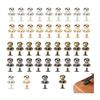 DFsucces Rivet Stud Leather Craft Stud Joint Metal Fastener Rotating Buckle Handicraft Parts 4 Colors Set of 40