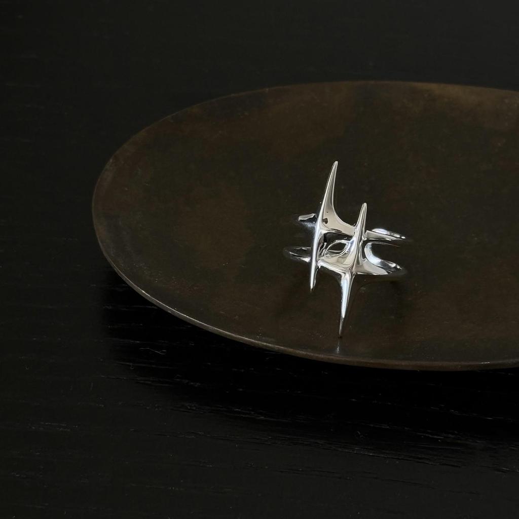 Women's Versatile Double Layer Star Ring: Stylish, Adjustable, Trendy Index Finger Accessory