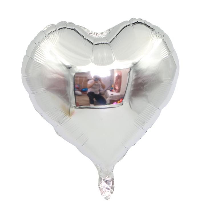 18-inch Heart-shaped Love Aluminum Film Balloons for Wedding and Party Decorations